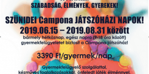 Nyári napközi Budapesten, játékos programokkal és gyermekfelügyelettel a Campona Játszóházban Nyári napközi Budapesten, játékos programokkal és gyermekfelügyelettel a Campona Játszóházban