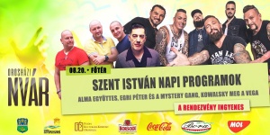 Szent István Nap Orosháza 2019. augusztus 20-ai Ünnepség ingyenes koncertekkel a Főtéren Szent István Nap Orosháza 2019. augusztus 20-ai Ünnepség ingyenes koncertekkel a Főtéren