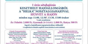 Keszthely húsvéti program 2019. Sétahajózás a Balatonon a BAHART szervezésében Keszthely húsvéti program 2019. Sétahajózás a Balatonon a BAHART szervezésében