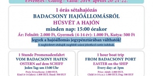 Húsvéti program Badacsony 2019. Sétahajózás a Balatonon Húsvéti program Badacsony 2019. Sétahajózás a Balatonon