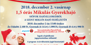 Mikulás Gyerekhajó Siófok 2018. Meglepetés műsor és ajándékok várják a gyerekeket Mikulás Gyerekhajó Siófok 2018. Meglepetés műsor és ajándékok várják a gyerekeket
