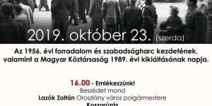 Október 23. programok Oroszlány 2018. Ünnepi megemlékezés és koszorúzás Október 23. programok Oroszlány 2018. Ünnepi megemlékezés és koszorúzás
