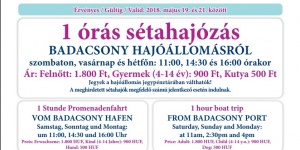 Hajózás Badacsonyból, pünkösdi sétahajózás 2018. 1 órás hajókirándulás a Balatonon Hajózás Badacsonyból, pünkösdi sétahajózás 2018. 1 órás hajókirándulás a Balatonon