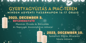 Rácalmás Advent 2023. Adventi hétvégék a Betlehemnél