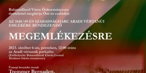 Aradi Vértanúk Emléknapja Balatonfüred 2022