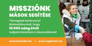Karácsonyi Szeretetlakoma 2025 Budapest. Ünnepi étel- és élelmiszercsomag osztás