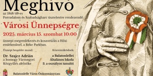 2025. március 15. Balatonlelle. Ünnepi megemlékezés és koszorúzás