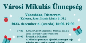 Kalocsa Mikulás 2023. Városi Mikulás Ünnepség a Városházán