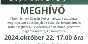 2023. Október 23 Kápolnásnyék, Ünnepi megemlékezés az 1956-os forradalom és szabadságharc alkalmából
