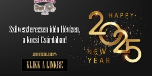 Hévízi Szilveszter svédasztalos vacsorával és élőzenével a Kocsi Csárdában