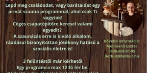 Mór szaunaprogramok cégeknek, születésnapra és egyéb rendezvényre az Öreg Prés Butikhotelben