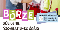 Börze Tiszafüred 2023. Használt ruhák, cipők, játékok vására a Kovács Pál Művelődési Központban