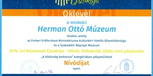 `A Közönség kedvence` 2016-ban a Herman Ottó Múzeum! `A Közönség kedvence` 2016-ban a Herman Ottó Múzeum!